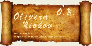 Olivera Miokov vizit kartica